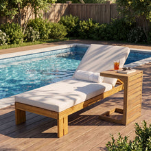 Load image into Gallery viewer, Outdoor Chaise Lounge Set &amp; Side Table, 5 Position Adjustable Patio Recliner
