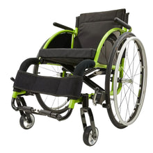 Load image into Gallery viewer, Premium Lightweight Foldable Sport Wheelchair All Body Sturdy &amp; Comfortable 250Lbs Capacity Easy Folding 24" Sports Tires Perfect For Outdoor - Black / Green
