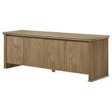 Load image into Gallery viewer, Dreydon - 4 Door TV Stand With Adjustable Shelves And Cable Management - Light Brown

