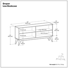 Load image into Gallery viewer, Draper - Handcrafted Low Bookcase

