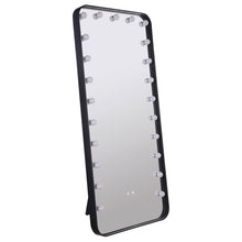 Load image into Gallery viewer, Villancourt - LED Standing Mirror With Speakers - Black

