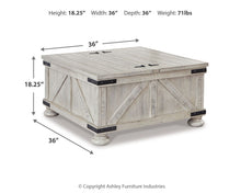 Load image into Gallery viewer, Carynhurst - Cocktail Table with Storage - Whitewash
