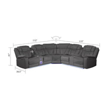 Load image into Gallery viewer, Challenger - Recliner Sectional Sofa, Built In USB, C Ports &amp; Bluetooth
