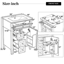 Load image into Gallery viewer, Bathroom Vanity With Sink, Soft Closing Cabinet
