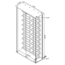 Load image into Gallery viewer, Wine Storage LED Curio Cabinet - Chrome

