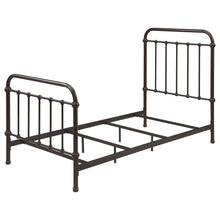 Load image into Gallery viewer, Twin Panel Bed With Ornate Design - Bronze
