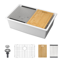 Load image into Gallery viewer, Quartz Kitchen Sink, Composite Workstation, Undermount
