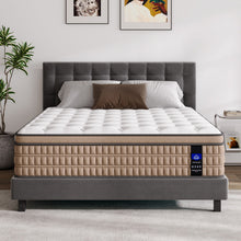 Load image into Gallery viewer, 14" Mattress Hotel Collection Hybrid Mattress With Gel Memory Foam &amp; Pocket Springs - Brown / White - King
