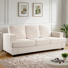 Load image into Gallery viewer, Modern Sofa, Comfortable 3 Seater Couch With Deep Seating, Loose Back Cushions, Wide Arms
