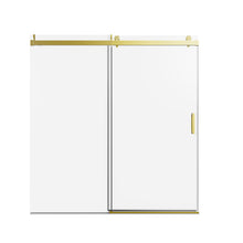 Load image into Gallery viewer, Frameless Sliding Shower Door With Soft- Close, 3 / 8" Tempered Glass
