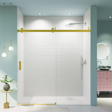 Load image into Gallery viewer, Frameless Sliding Shower Door With Soft- Close, 3 / 8" Tempered Glass
