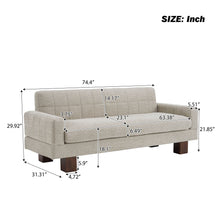 Load image into Gallery viewer, Modern Loveseat Sofa, 2 Seater With Square Arms For Living Room
