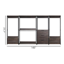 Load image into Gallery viewer, Monica - Modular Design Walk-In Closet System - Rustic
