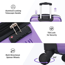 Load image into Gallery viewer, 3 Piece Luggage Set Hardside Spinner Suitcase With Tsa Lock 20" 24" 28" Available
