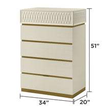 Load image into Gallery viewer, Stanley - 5 Drawer Chest With Crocodile Texture - Gray
