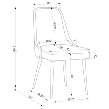 Load image into Gallery viewer, Side Chairs Upholstered With Tapered Legs (Set of 2)
