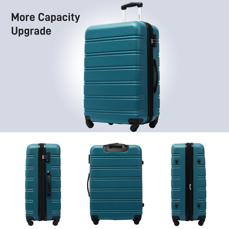 3 Piece Luggage Set Hardside Spinner Suitcase With TSA Lock