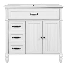 Load image into Gallery viewer, Bathroom Vanity With Sink, 2 Doors 2 Drawers, Freestanding Design
