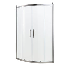 Load image into Gallery viewer, Framed Tub Shower Enclosure With Clear Tempered Glass
