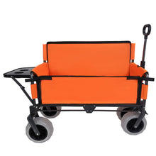Load image into Gallery viewer, 3 In 1 Folding Wagon With Bench Seat &amp; Rear Mounted Tabletop - Orange

