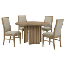 Load image into Gallery viewer, Dreydon - 5 Piece Round Dining Table Set With Chairs - Light Brown
