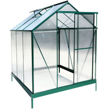 Load image into Gallery viewer, Polycarbonate house, Heavy Duty Outdoor Aluminum Walk-In House Kit With Rain Gutter, Vent And Door For Backyard Garden
