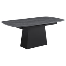 Load image into Gallery viewer, Idlewild - Extension Leaf Dining Table With Tapering Pedestal Base - Black
