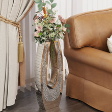 Load image into Gallery viewer, U - Shaped Floor Vase With Shattered Diamond Mirror Surface
