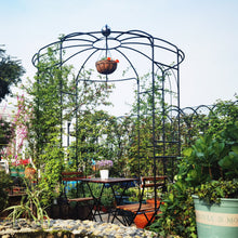 Load image into Gallery viewer, Metal Garden Arch Iron Garden Arbors Gazebo Dia High Birdcage Shape Pergola Pavilion For Wedding Ceremony

