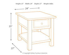 Load image into Gallery viewer, Tyler Creek - Rectangular End Table - Grayish Brown / Black
