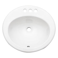 Load image into Gallery viewer, 20 X 18" Modern Ceramic Oval Undermount Bathroom Sink With 3 Faucet Holes - White
