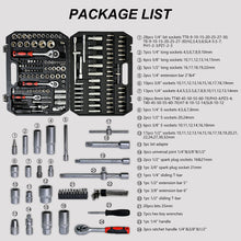 Load image into Gallery viewer, Tool Set Socket And Ratchet Wrench Toolbo 71 Pieces Toolbox Universal Home Car Repair Tool Set For Men Homeowners Diy Enthusiasts And Mechanics - Black
