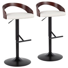 Load image into Gallery viewer, Grotto - Contemporary Adjustable Barstool With Swivel &amp; Straight T Footrest (Set of 2)
