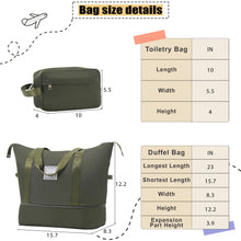 Load image into Gallery viewer, Softside Luggage 3 Piece Set With Duffel Bag 22" / 26" / 30" Lightweight Expandable Spinner Travel Case - Army Green
