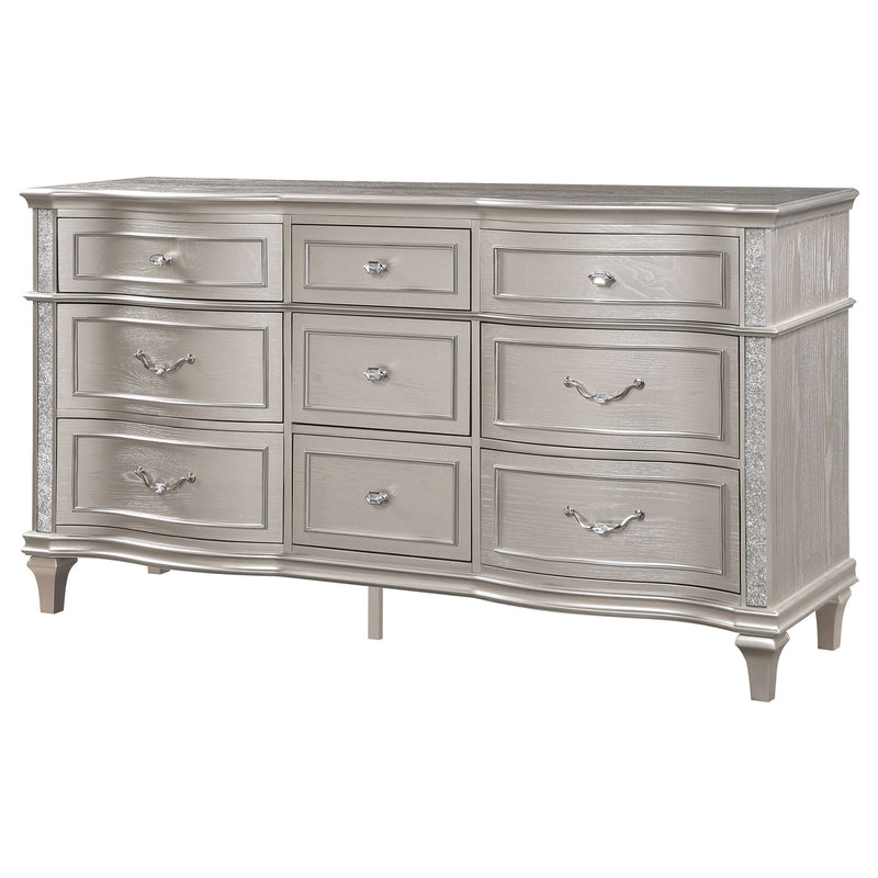 Katerina - 9 Drawer Dresser With Removable Jewelry Tray - Oak