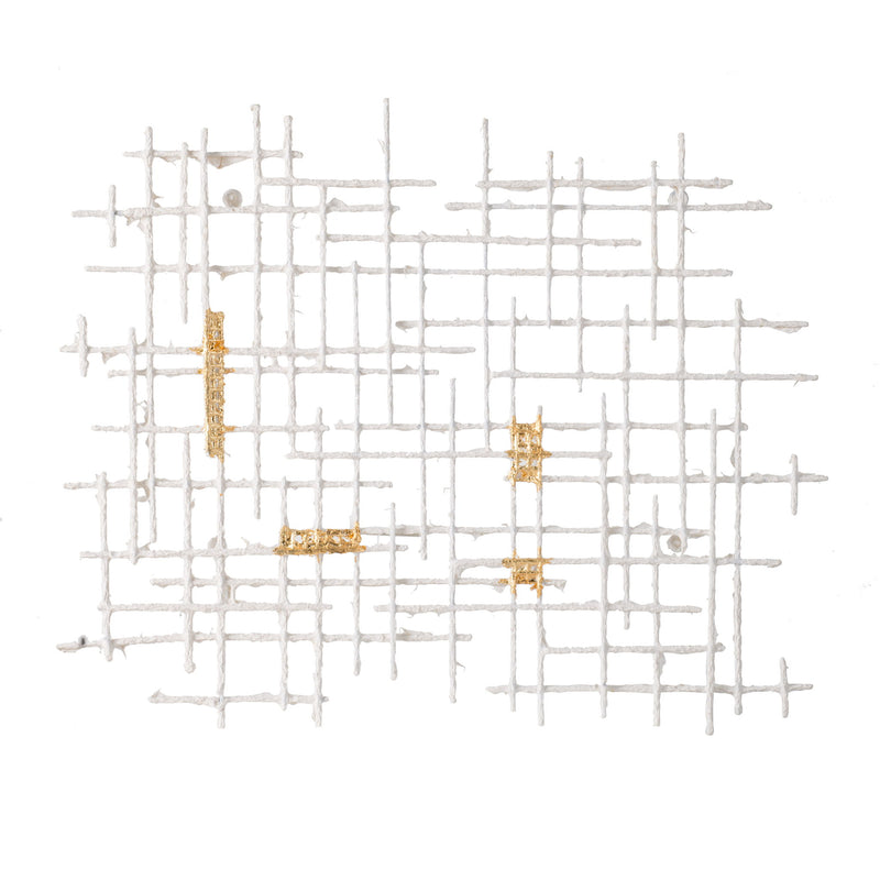 Iron Wall Decor - White / Gold