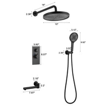 Load image into Gallery viewer, 10" Shower System Set With Control Valve And Overhead Shower
