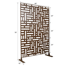 Load image into Gallery viewer, Decorative Freestanding Metal Privacy Screen For Indoor &amp; Outdoor Use

