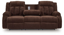 Load image into Gallery viewer, Free Wake - Reclining Power Sofa With Drop Down Table - Chocolate
