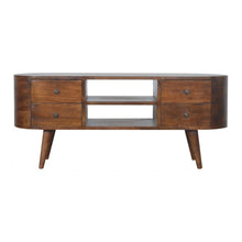 Load image into Gallery viewer, Solid Wood Rounded Entertainment Unit
