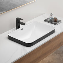 Load image into Gallery viewer, Undermount Bathroom Sink, Vessel Basin For Vanity Countertop - Black White
