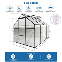 Load image into Gallery viewer, Polycarbonate house Raised Base And Anchor Aluminum Heavy Duty Walk-In houses For Outdoor Backyard In All Season
