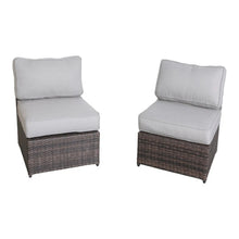 Load image into Gallery viewer, Outdoor Wicker Sectional With Weather Resistant Cushions And Table

