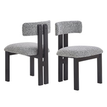 Load image into Gallery viewer, Modern Upholstered Armless Dining Chairs With Metal Legs

