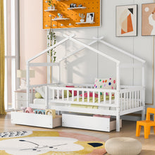Load image into Gallery viewer, House Bed With 2 Drawers
