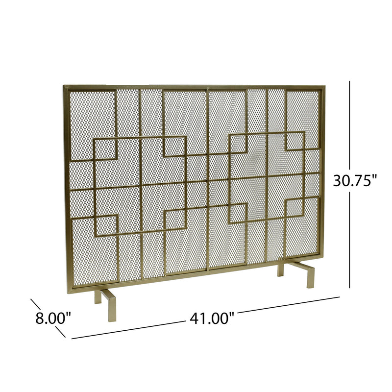 Dorothy - Modern Single Panel Iron Fire Screen