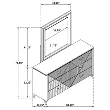 Load image into Gallery viewer, Buckley - 6 Drawer Dresser With Mirror - Gloss White
