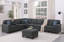 Load image into Gallery viewer, Hannah - Sectional Sofa With Ottoman - Dark Gray
