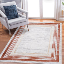 Load image into Gallery viewer, Marfi - 8' X 10' Bordered Area Rug - Brown / Ivory
