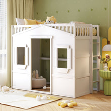 Load image into Gallery viewer, House Loft Bed With Ladder
